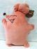 Textile souvenir Little Mouse Prankster, peach, 31 cm