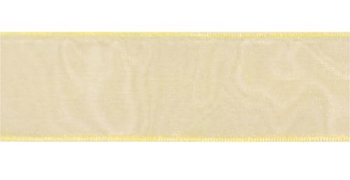 Стрічка з органзи, молочна,ширина 2 см; 45,7 м в рул. (D519,08)