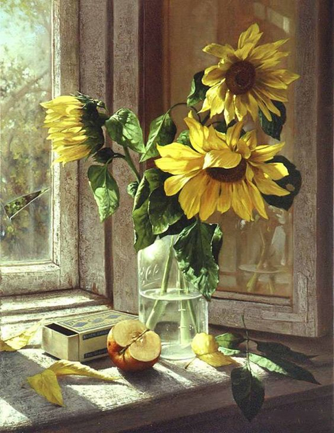 Sunny morning, 40*50 cm. Set for creativity with rhinestones on a stretcher