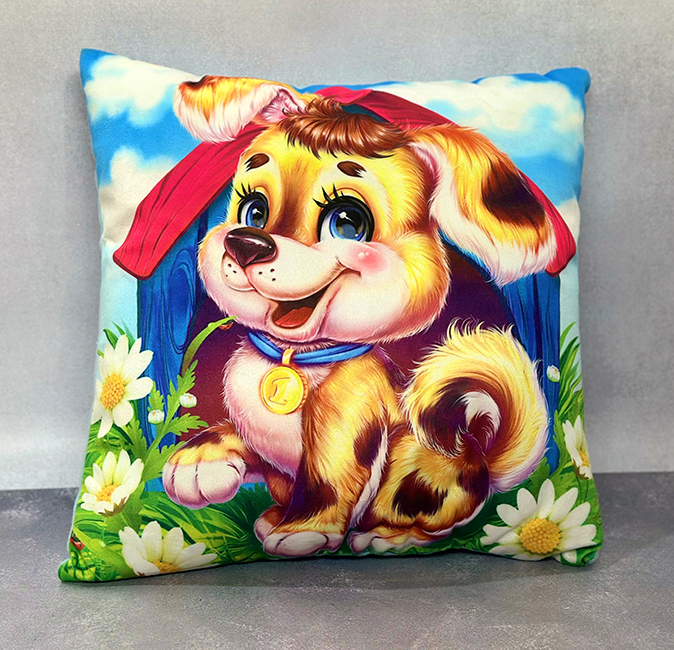 Pillow decorative Cheerful doggie