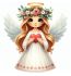 Angel of a loving heart, 11*10 cm. Set with rhinestones sticker