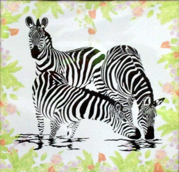 Set d/5D embroidery Three Zebra 57*57