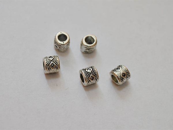 Accessories metal spacer Beads silver