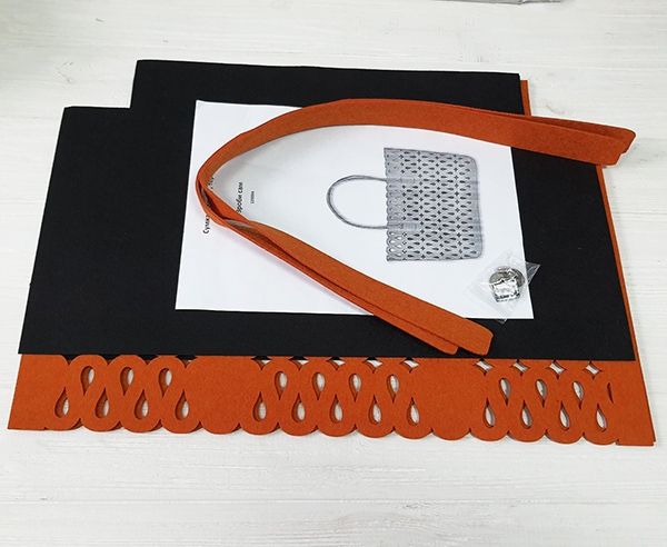 Felt bag DIY teracot