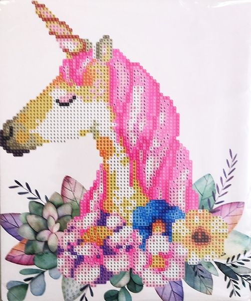Creativity kit with rhinestones on cardboard 5D Unicorn 21 * 25cm