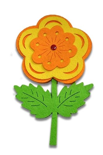The decor felt orange Flower