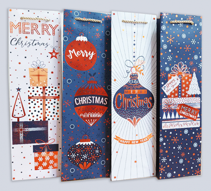 Paper package 11*36*11cm Festive elegance, 12 pcs per pack.