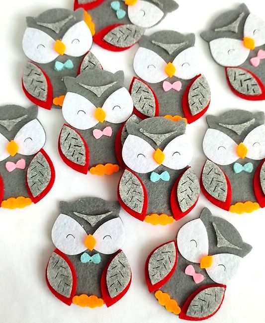 decorative product from Sovenya felt, 6 cm, 10 pcs in a pack/U