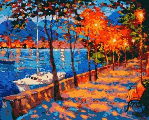 Quiet Evening, 50*40cm.Rhinestone set (canvas+holder)