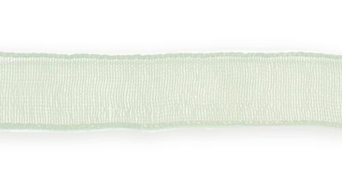 Стрічка з органзи, блакитна, ш. 1,5 см; 45,7 м в рул.