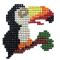 Set for creativity with rhinestones (sticker) Toucan 10 * 10 cm