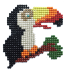 Set for creativity with rhinestones (sticker) Toucan 10 * 10 cm