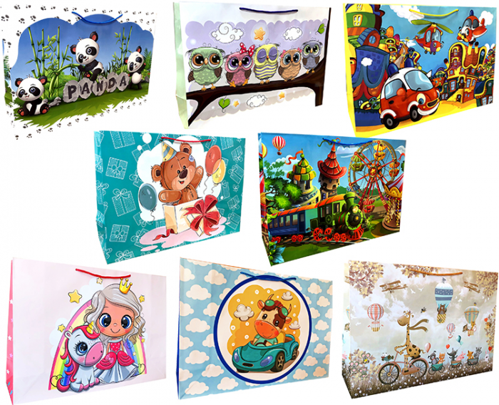 Gift bag W7 laminated 35x50 cm, 200 g/m2 (pack of 10)