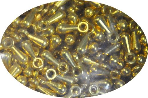 Fittings, metal, for extension cable, gold, 2*7 mm