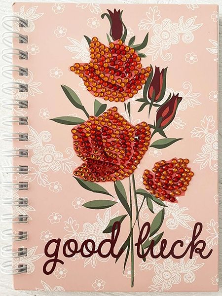 Набір для творчості зі стразами "Записничок Good luck" 10*15 см