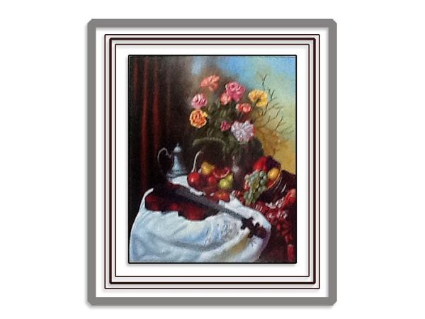 Kit embroidery cross still life with violin