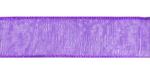 Стрічка з органзи, бузкова, ширина 1,5 см; 45,7 м в рул. (21)