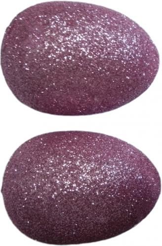 Decorative item Glitter Egg, pink, 7 cm