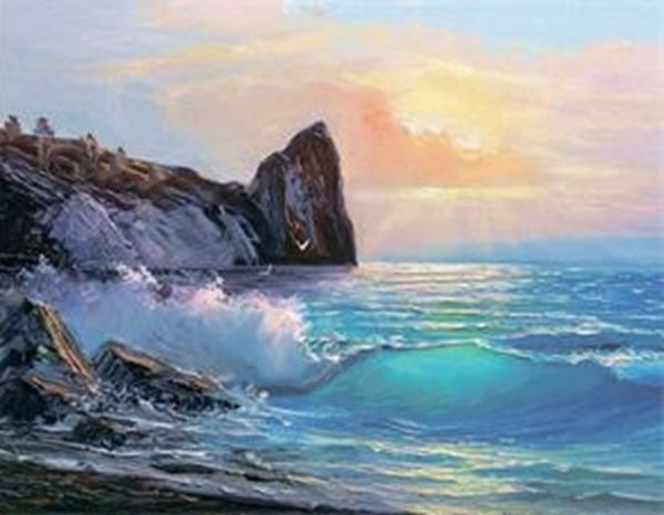Набір для творчості зі стразами на підрамнику  "Морський бриз" 40*50 см  (У)