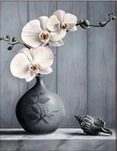 Orchid 40 * 50 cm. A set for creativity with rhinestones on a stretcher