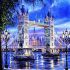 A set for creativity with rhinestones on a stretcher Tower Bridge 30 * 30 cm