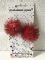 Decorative product Earrings Pom-Poms New Year's red