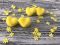 Polyfoam product Velvet chicken, 4.5 cm, yellow, 30 pcs / pack