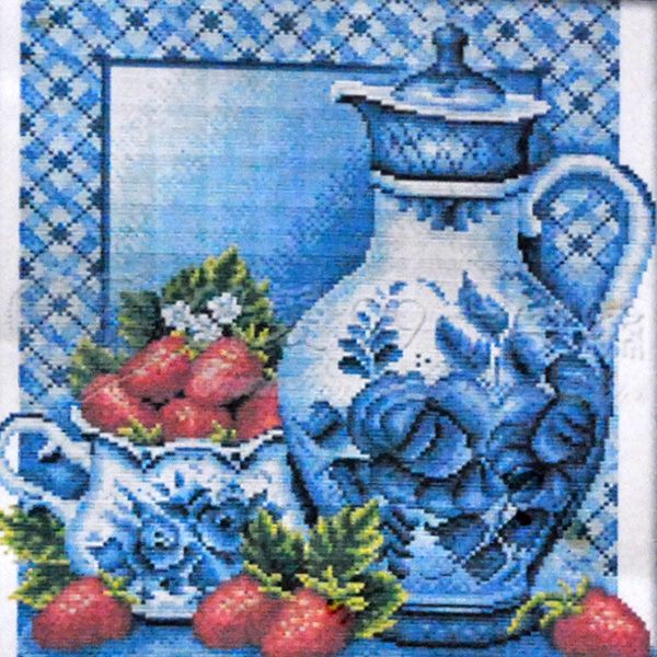 Set for embroidery In shades of blue-2, 43*46