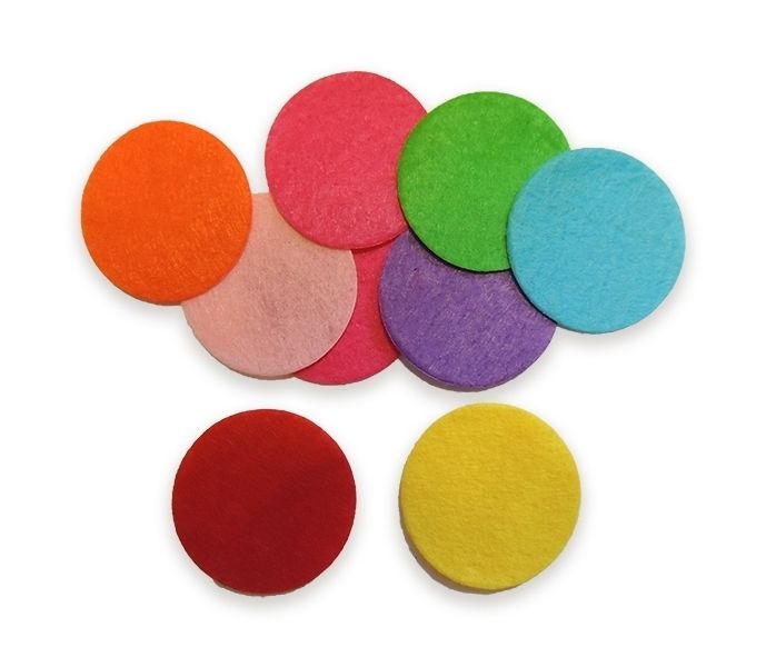 Decor from felt Circle, 2 cm, colored, 1000 pcs per pack.