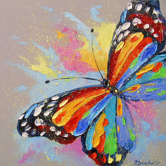 Butterfly. Darchuk O. 30*30 cm / USet for creativity with rhinestones on a stretcher
