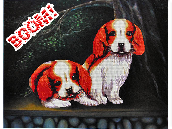 Kit embroidery cross Two dogs