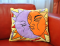 Pillow decorative Sun and moon