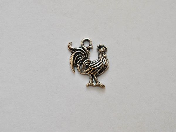 Accessories metal Rooster silver
