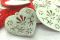Decorative product Heart with a pattern, 5 cm, 30 pieces in a pack