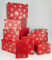 Set of gift boxes Golden snowflakes, 10 pcs. per pack