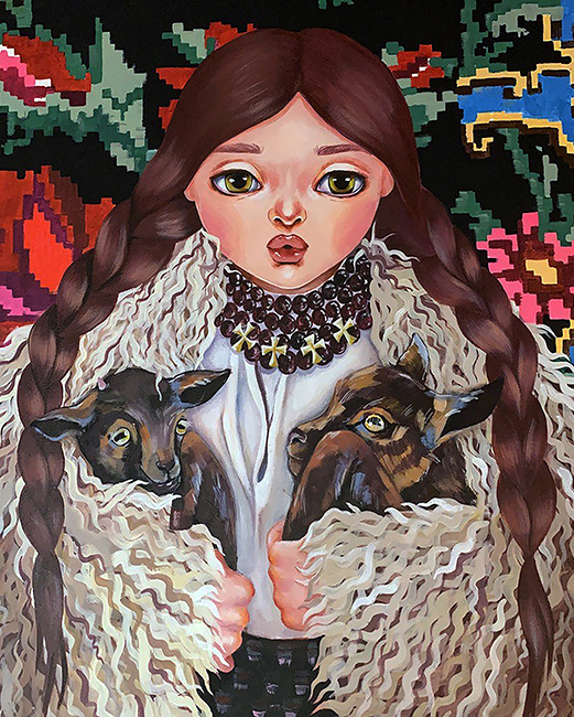Guardian of the family. Tkachenko M.O. 21*25 cm. Set for creativity with rhinestones on 5D cardboard