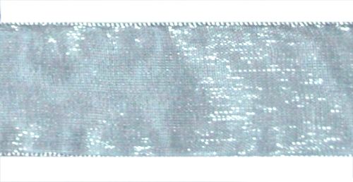 Стрічка з органзи, сіра, ширина 2,5 см; 45,7 м в рул.(59)
