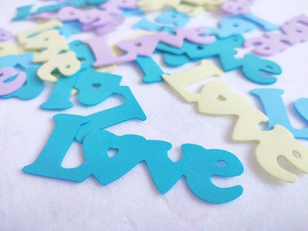 Decorative product Lettering LOVE, 6 cm, 30 pcs in a pack, mix