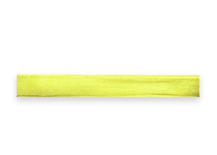 Tape made of organza, light-lime, w. 1 cm; 457 m in the rudder.