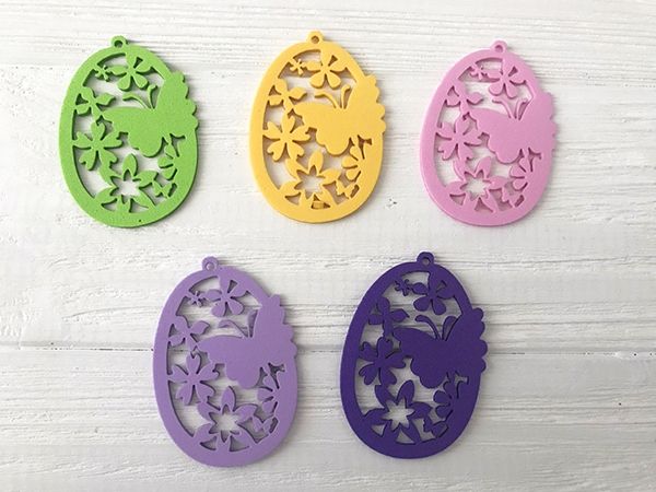 Decorative product Egg with a moth, 6 cm, 30 pcs / pack
