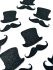 Decorative product Gentleman, 5 cm, 20 pcs per pack (sticker)