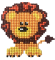 Set for creativity with rhinestones (sticker), 12 * 12 cm. Lion