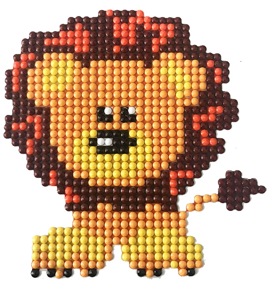 Set for creativity with rhinestones (sticker), 12 * 12 cm. Lion