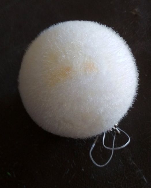 Christmas tree decoration Ball, 6 cm, white (discounted)