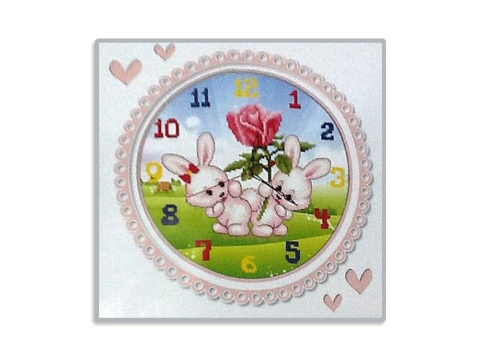 Набір для вишив. "Годинник "Кролики" 38х38 см (10167)