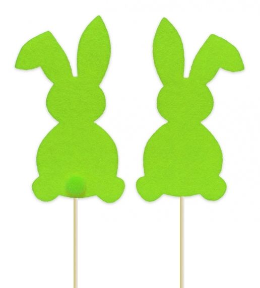 Decorative product made of felt Topper Rabbit light green, 30 cm