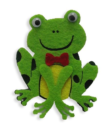 Felt decorative product Frog, 6 cm., 20 pcs per unit.