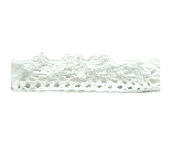 Lace cotton white, w. 1.5 cm, 274.2 m in the rudder.