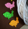 Decorative item made of felt Rabbit, 5 cm, 40 pcs per pack