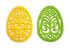 Openwork egg out of felt, 12 cm, 12 PCs
